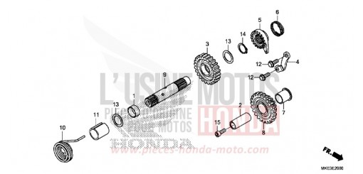 KICK STARTER SPINDLE CRF450RH de 2017